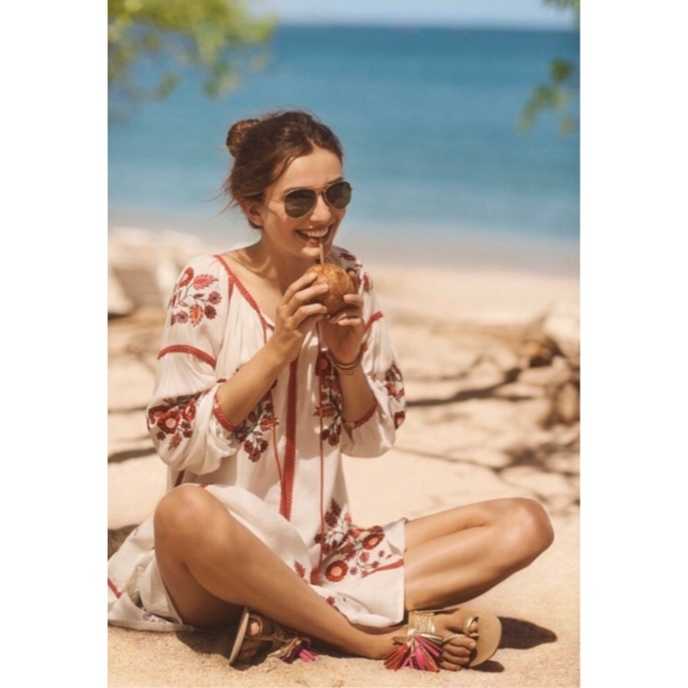 Anthropologie Embroidered Tunic Dress - Picture 5 of 8